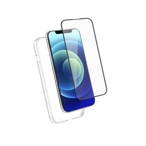 Lot avec coque silicone transparente et verre trempé - iPhone 16 Pro Max photo 1