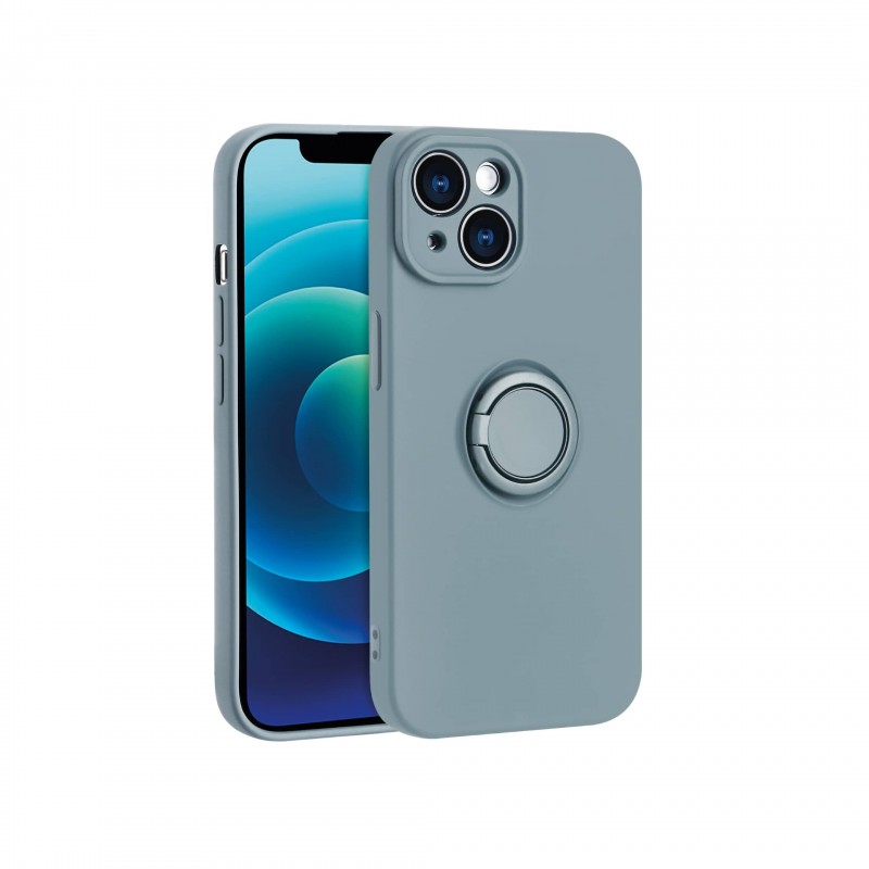 Coque avec anneau intégré gris bleu - iPhone 16 Pro photo 1 Coque avec anneau intégré gris bleu - iPhone 16 Pro photo 1