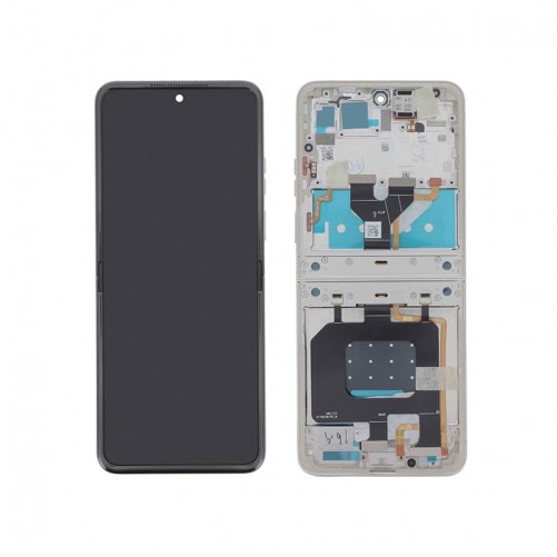 Ecran avec châssis argent (Officiel) - Motorola Razr 50 photo 1
