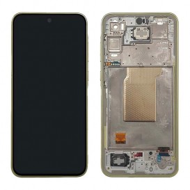 Ecran complet avec châssis (Officiel) - Samsung Galaxy A35 5G Lime photo 1