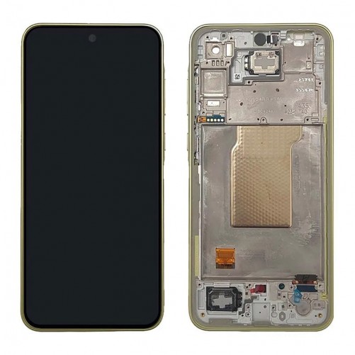 Ecran complet avec châssis (Officiel) - Samsung Galaxy A35 5G Lime photo 1
