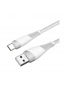 Câble USB C tressé Blanc - 2m photo 3
