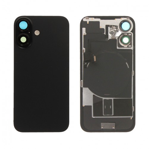 Vitre arrière complète - iPhone 16 Noir