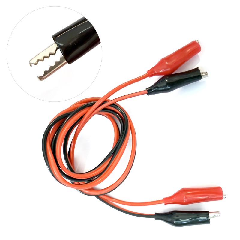 Câble de pinces crocodiles pour décoller la batterie d'un iPhone (avec stickers magnétiques) photo