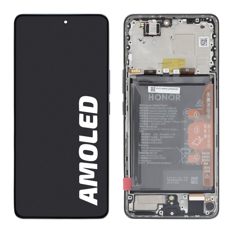 Bloc écran avec batterie Officiel Honor Magic 7 Lite - Titanium Black photo 1