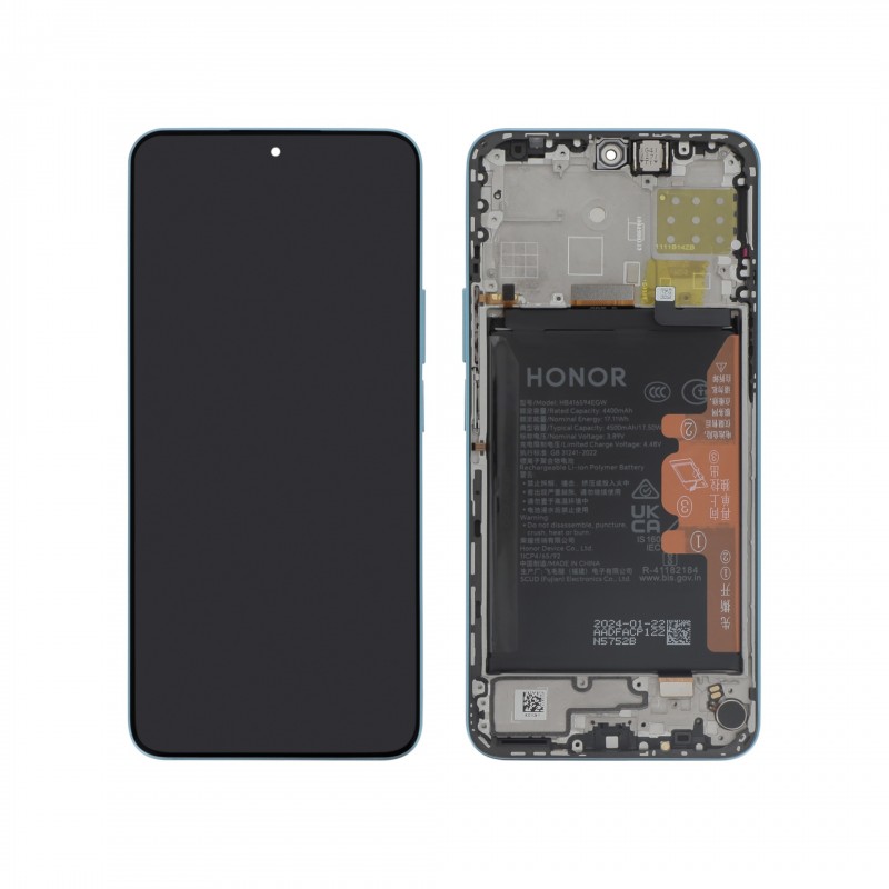 Bloc écran complet avec batterie Officiel Honor 90 lite et X8A - Bleu photo 1