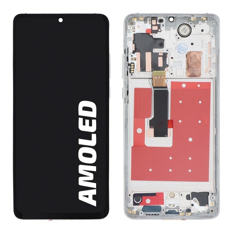 Bloc écran complet avec châssis Huawei P30 Pro - Blanc photo 1