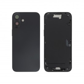 Châssis central + vitre arrière iPhone 16 Plus - Compatible - Noir photo 1