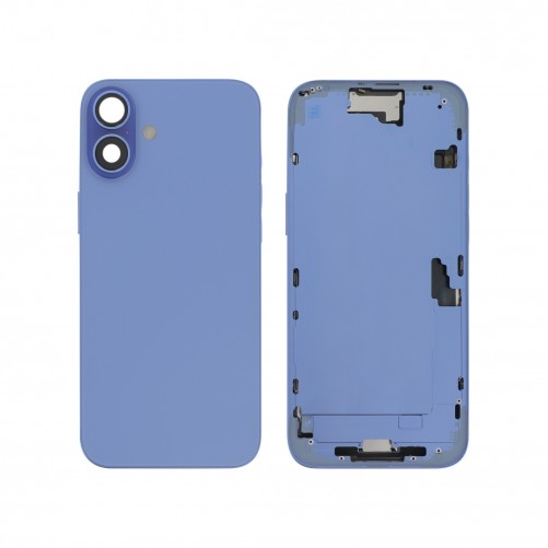 Châssis central + vitre arrière iPhone 16 Plus - Compatible - Outremer photo 1