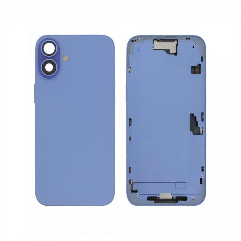 Châssis central + vitre arrière iPhone 16 Plus - Compatible - Outremer photo 1