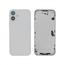 Châssis central + vitre arrière iPhone 16 Plus - Compatible - Blanc photo 1
