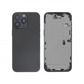 Châssis central + vitre arrière iPhone 16 Pro Max - Compatible - Titane Noir photo 1