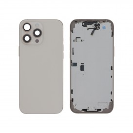 Châssis central + vitre arrière iPhone 16 Pro Max - Compatible - Titane Désert photo 1