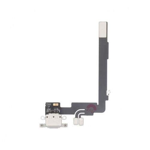 Connecteur de charge iPhone 16 Pro Max - Compatible - Blanc photo 1