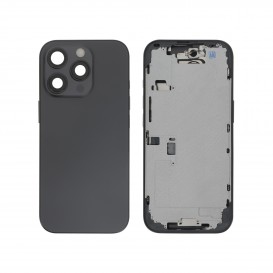 Châssis central + vitre arrière iPhone 16 Pro - Compatible - Titane Noir photo 1