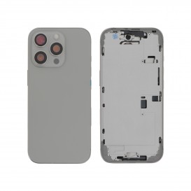 Châssis central + vitre arrière iPhone 16 Pro - Compatible - Titane Naturel photo 1