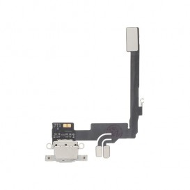 Connecteur de charge iPhone 16 Pro - Compatible - Blanc photo 1