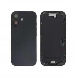 Châssis central + vitre arrière iPhone 16 - Compatible - Noir photo 1