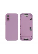 Châssis central + vitre arrière iPhone 16 - Compatible - Rose photo 1