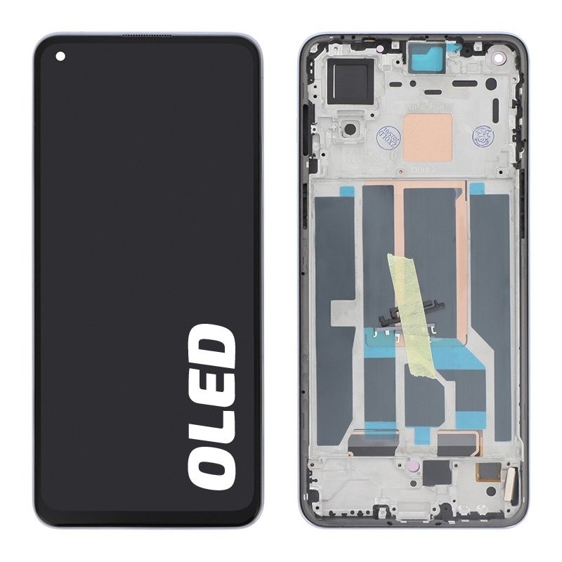Ecran avec châssis OnePlus Nord 2 5G et Nord 2T - Compatible - OLED - Noir photo 1