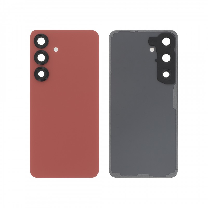 Vitre arrière Samsung Galaxy S25 - Compatible - Rouge Corail photo 1