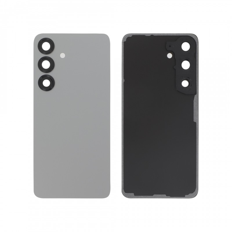 Vitre arrière Samsung Galaxy S25 - Compatible - Argent Sombre photo 1