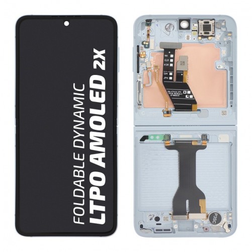 Bloc écran complet intérieur Samsung Galaxy Z Flip6 Officiel - Bleu photo 1