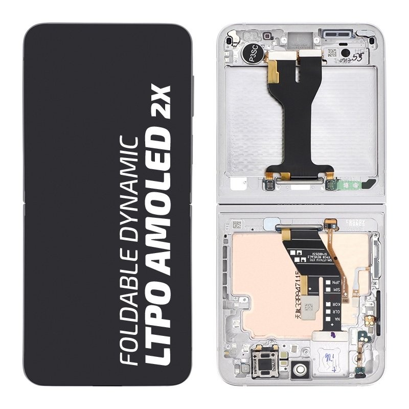 Bloc écran complet intérieur Officielle Samsung Galaxy Z Flip6 - Gris photo 1