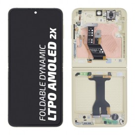 Bloc écran complet intérieur Officiel Samsung Galaxy Z Flip6 - Jaune photo 1
