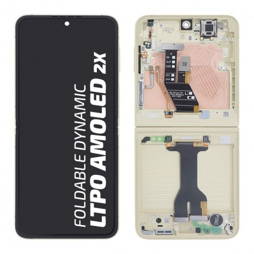 Bloc écran complet intérieur Officiel Samsung Galaxy Z Flip6 - Jaune photo 1