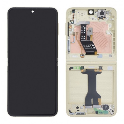 Bloc écran complet intérieur Officiel Samsung Galaxy Z Flip6 - Jaune photo 2
