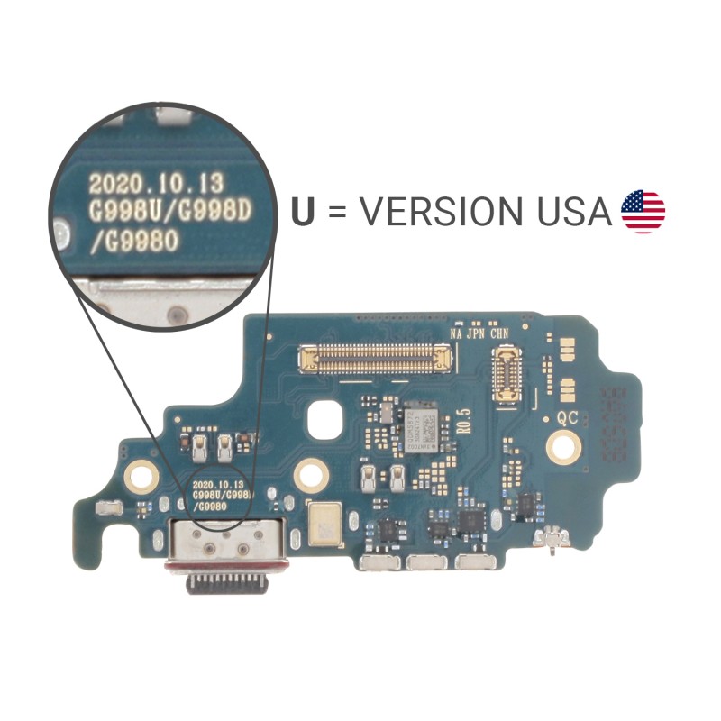 Connecteur de charge et lecteur SIM - Samsung  Galaxy S21 Ultra Version US photo 1