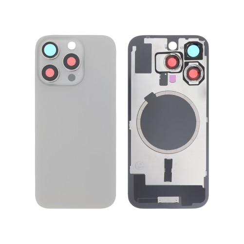 Vitre arrière (Premier prix) - iPhone 16 Pro - Titane naturel photo 1