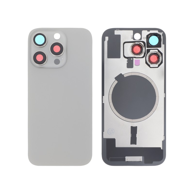 Vitre arrière (Premier prix) - iPhone 16 Pro - Titane naturel photo 1