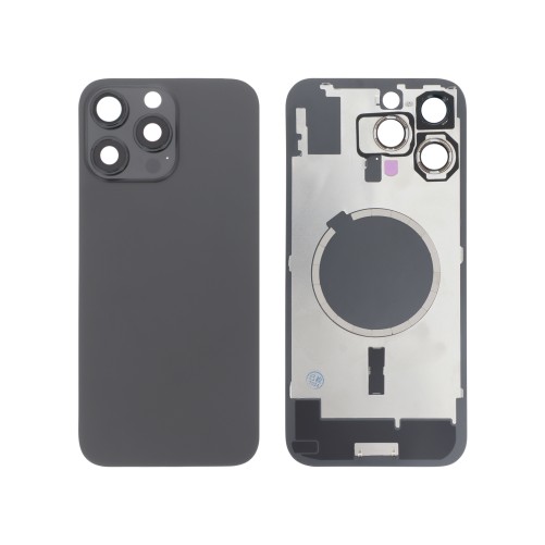 Vitre arrière (Premier prix) - iPhone 16 Pro Max - Titane noir