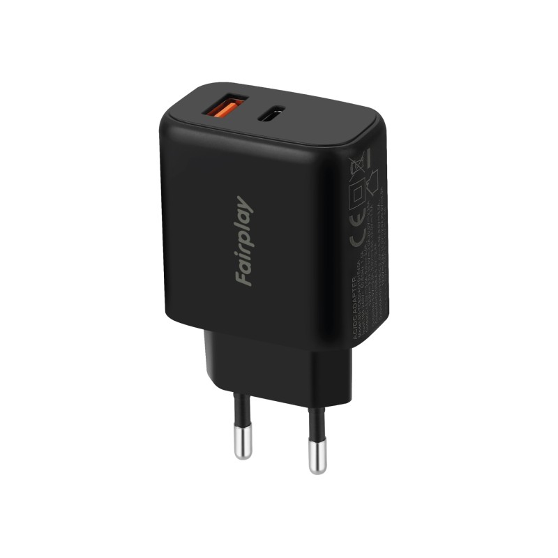 Chargeur 45 Watt USB-A et USB-C - Noir photo 1
