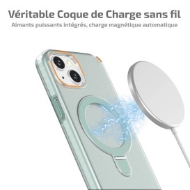 Housse iPhone 13 Pro avec anneau métal rotatif - Noire photo 1