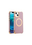 Coque cercles MagSafe iPhone 14 Plus, iPhone 15 Plus - violette et dorée photo 1