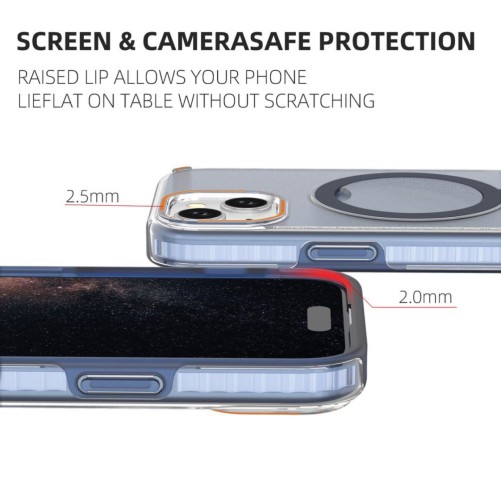 Coque Metal Ring MagSafe iPhone 17 Pro Max - Transparent photo 5