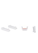 Lot de 4 boutons BLANC (Volume, vibreur, power) - iPhone 6 Plus