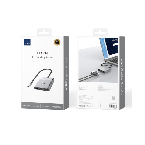 Adaptateur WiWU 3 en 1 universel USB-C photo 4