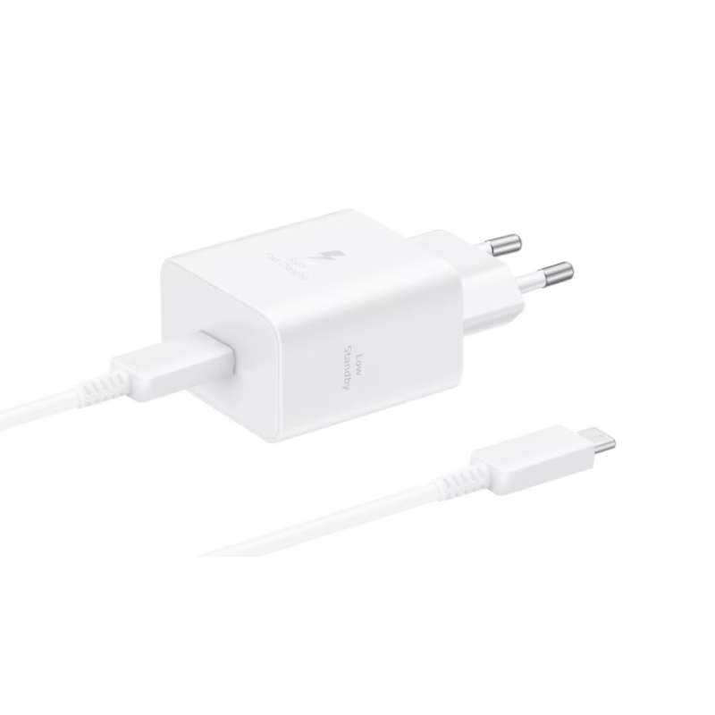 Adaptateur secteur USB-C 45W avec câble Samsung - Blanc photo 1