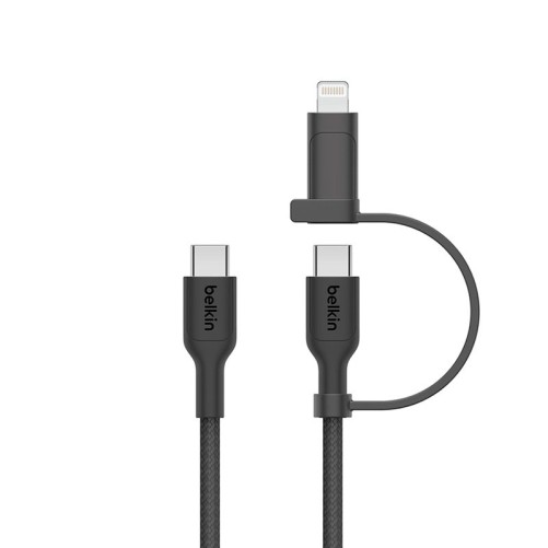 Câble Belkin 2-en-1 USB-C vers USB-C et Lightning - Noir photo 2