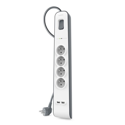 Multiprise Belkin 4 prises avec 2 USB, protection contre les surtensions photo 1