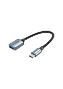 Câble Vention OTG USB-C mâle vers USB-A femelle 0,15m - Gris photo 1