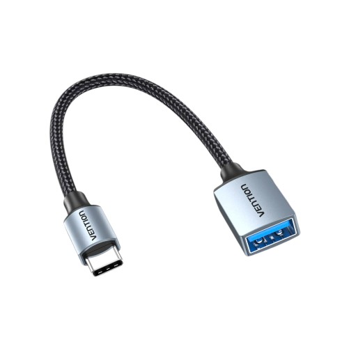 Câble Vention OTG USB-C mâle vers USB-A femelle 0,15m - Gris photo 2