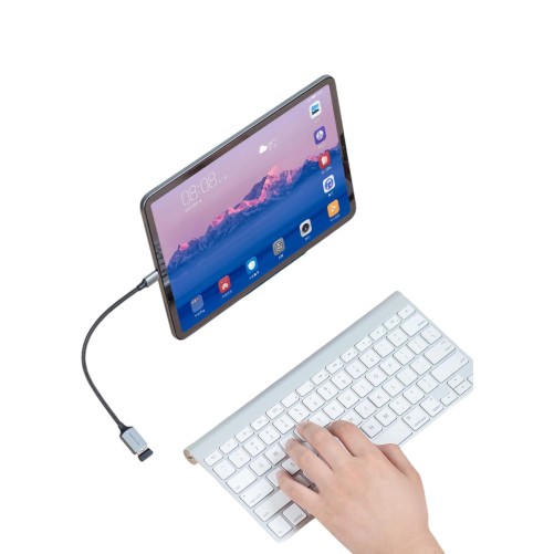 Câble Vention OTG USB-C mâle vers USB-A femelle 0,15m - Gris photo 4