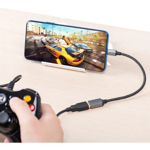 Câble Vention OTG USB-C mâle vers USB-A femelle 0,15m - Gris photo 5