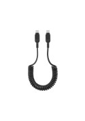 Câble USB-C vers USB-C avec cordon spirale - Noir photo 1