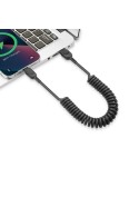 Câble USB-A vers Lightning avec cordon spirale - Noir photo 3